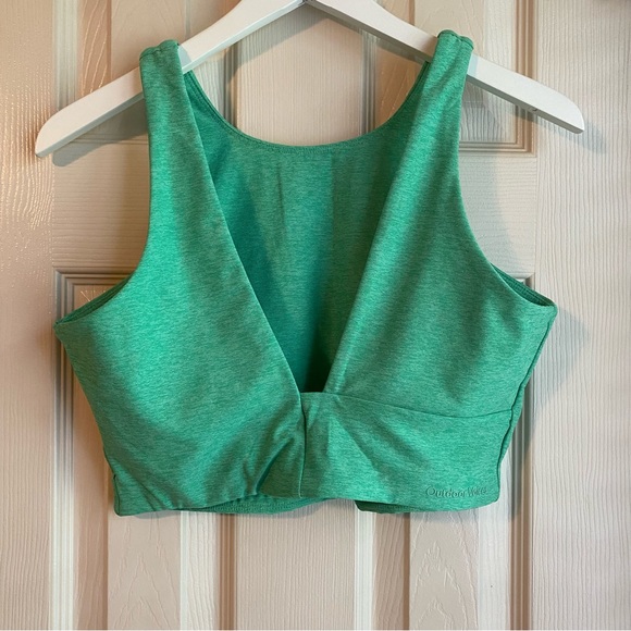 EUC Outdoor Voices Venus Crop in Jadeite, Textured Compression, Size Large - Picture 3 of 3